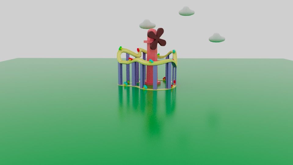 3D roller coaster model